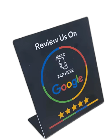 Expositor NFC de reseñas Google